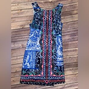 EUC Lilly Pulitzer Mila Shift Dress Deep Indigo Leied Back sz 8